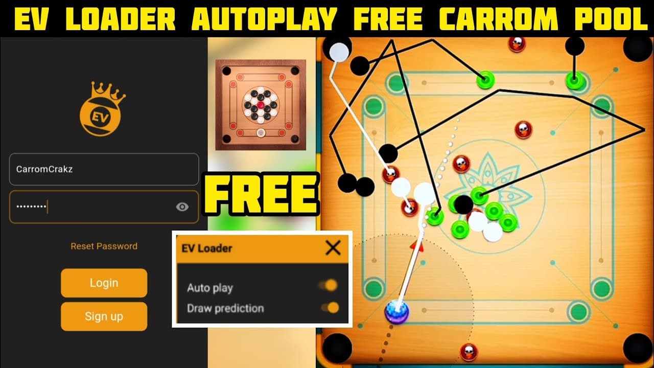 Carrom Pool Mod APK & EVLoader: Unlimited Fun & Tools in One Click